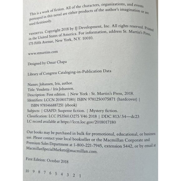 IRIS JOHANSEN Catherine Lin Series Lot Of 2 Hardcover 1st Edition Books - Picture 10 of 11